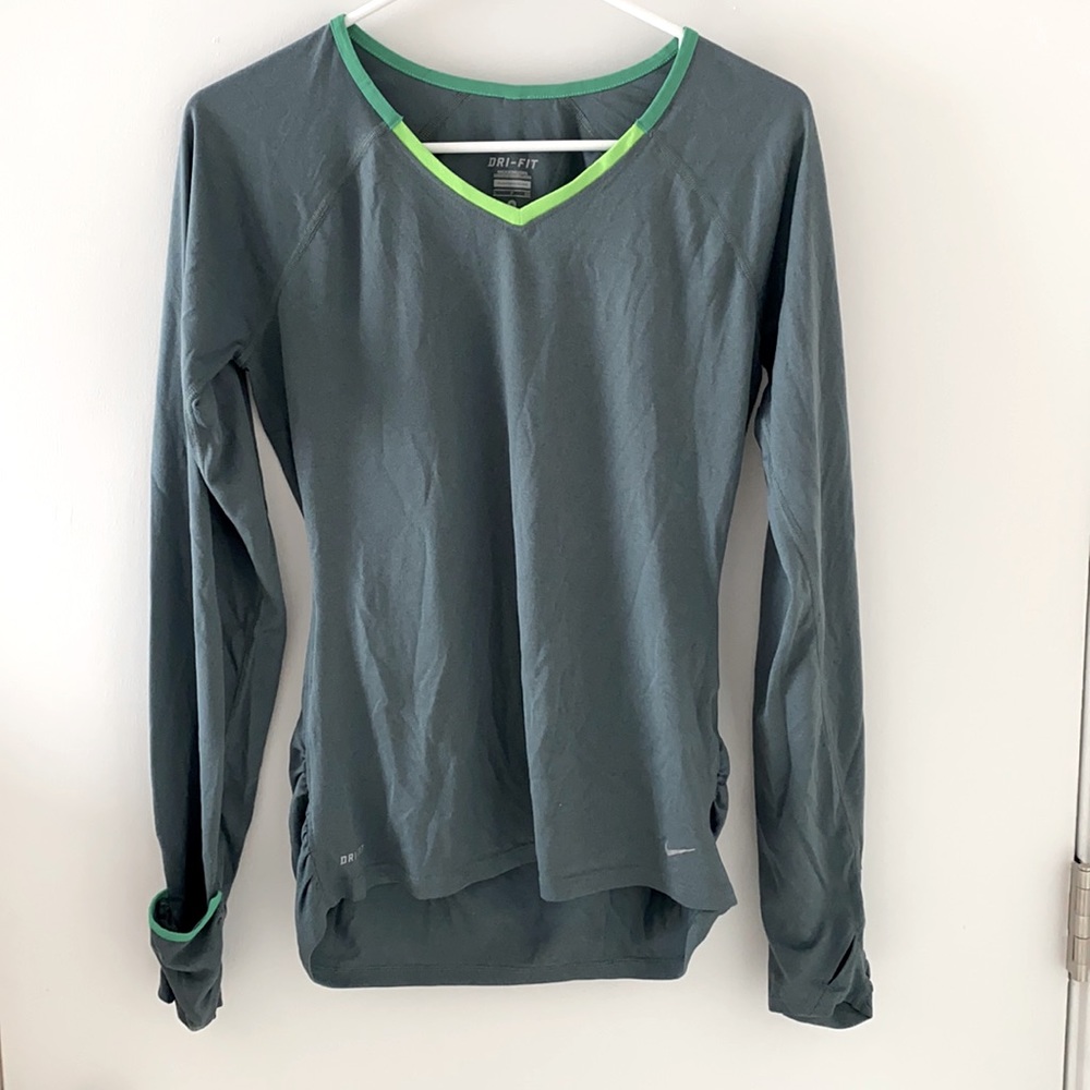 Grey Nike DriFit Long Sleeve.